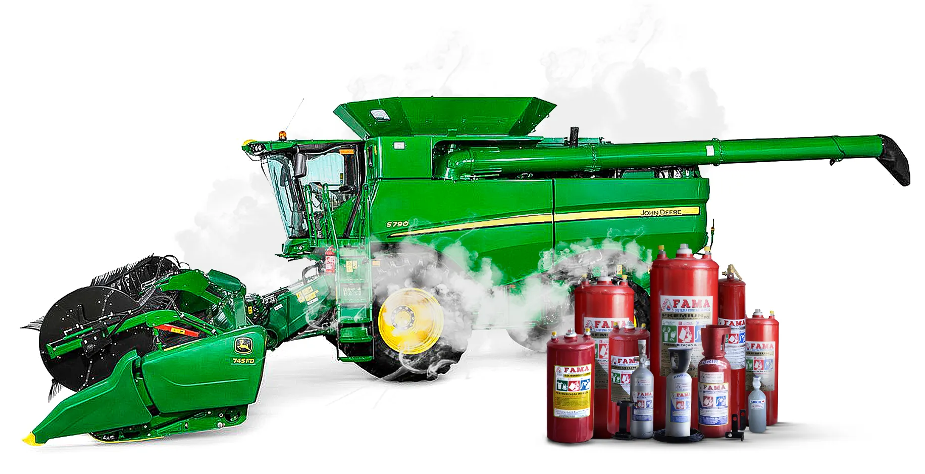 Sistema contra incendio para maquina agricola -fama - sistemas